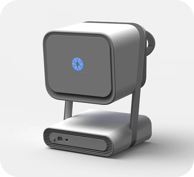 Rear three-quarter view of the scanner