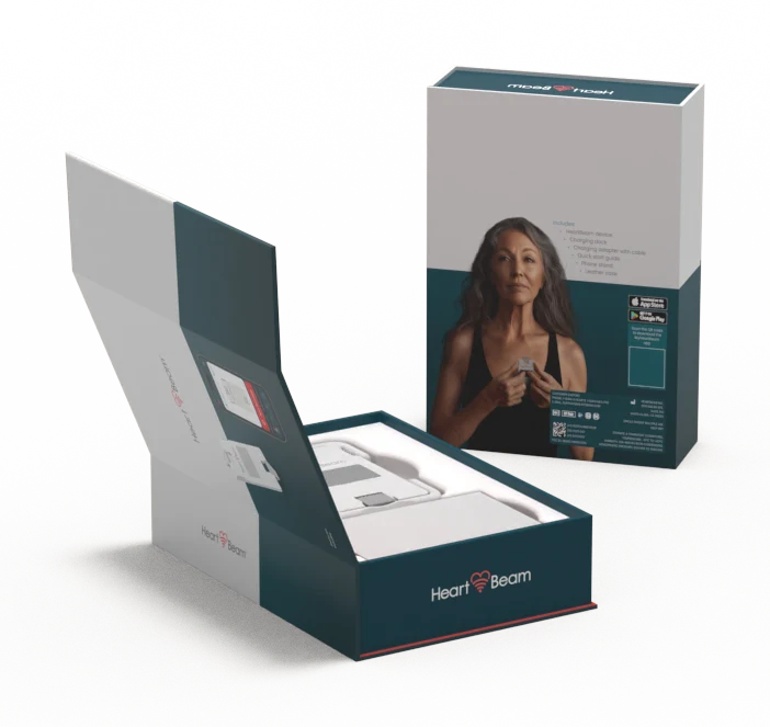 HeartBeam packaging, opened
