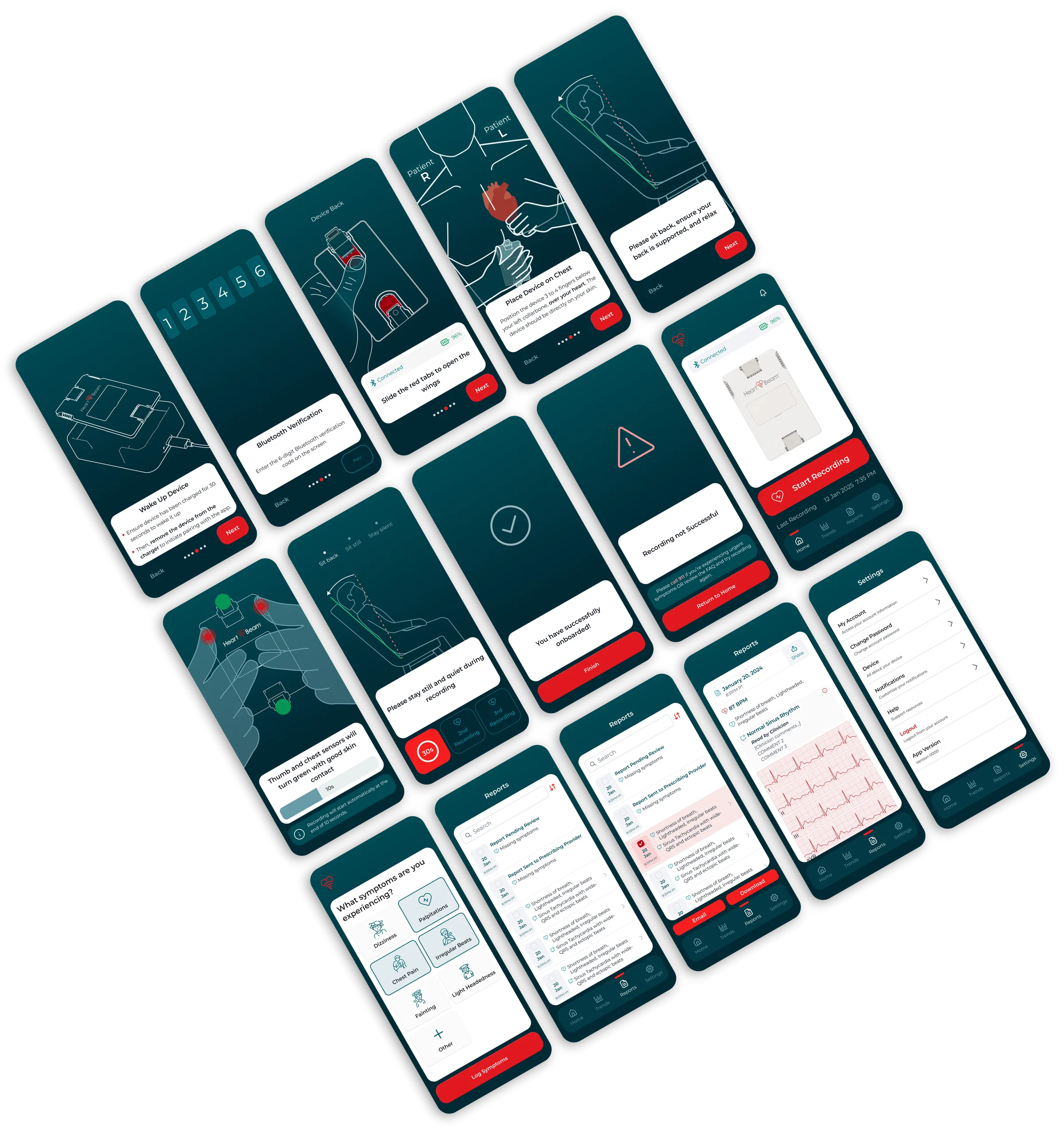 Patient app screens