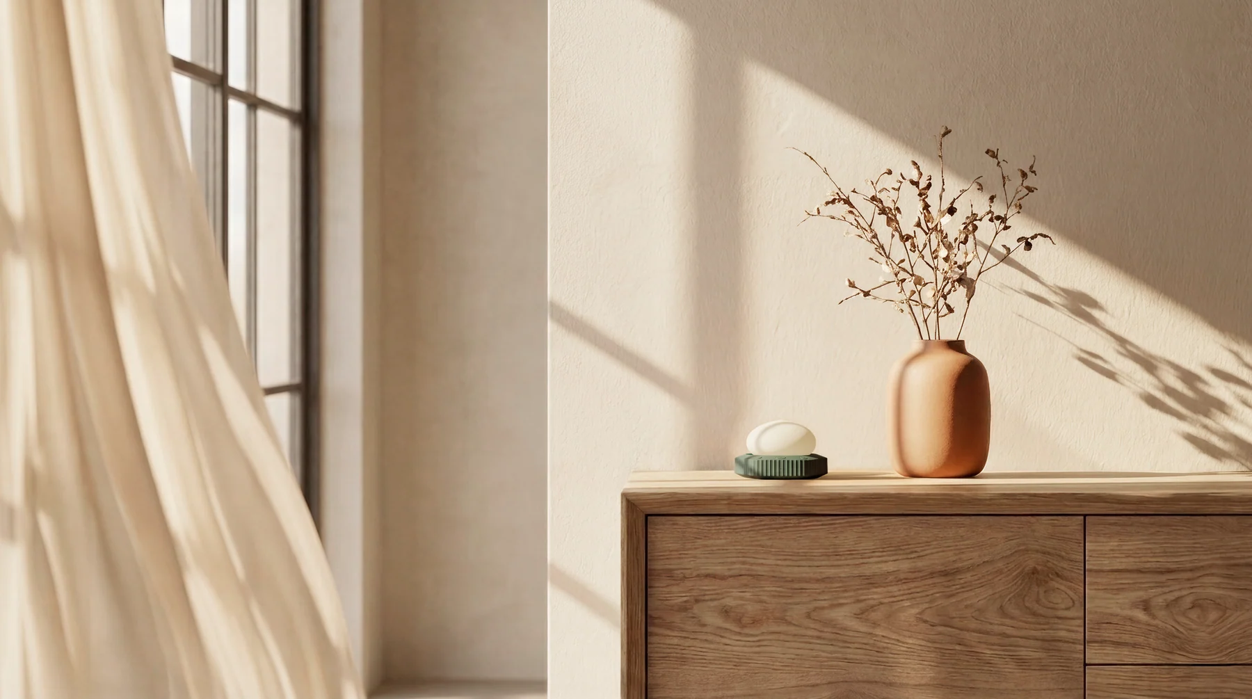 Nuri on a sideboard in morning light