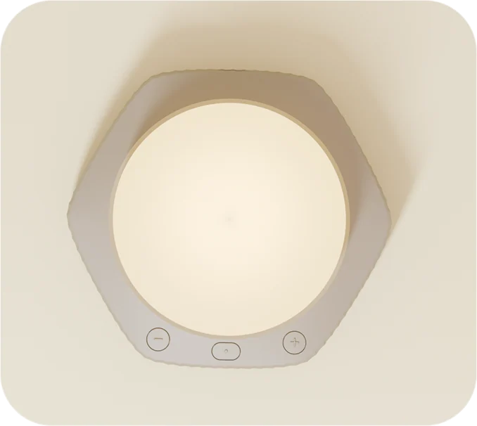 Top view with the wake light on