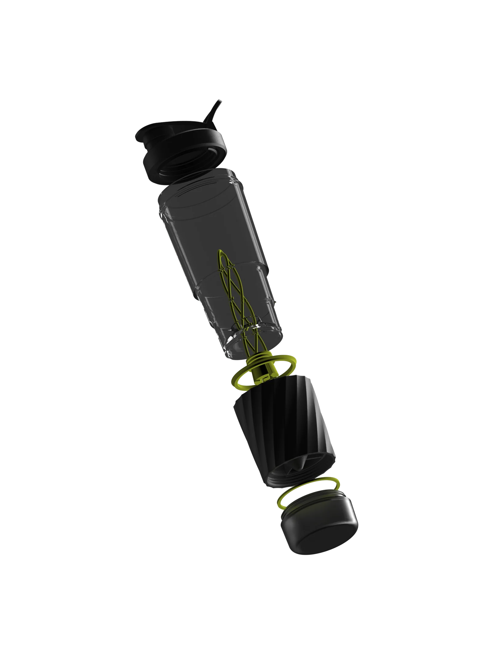 Exploded view of the bottle assembly