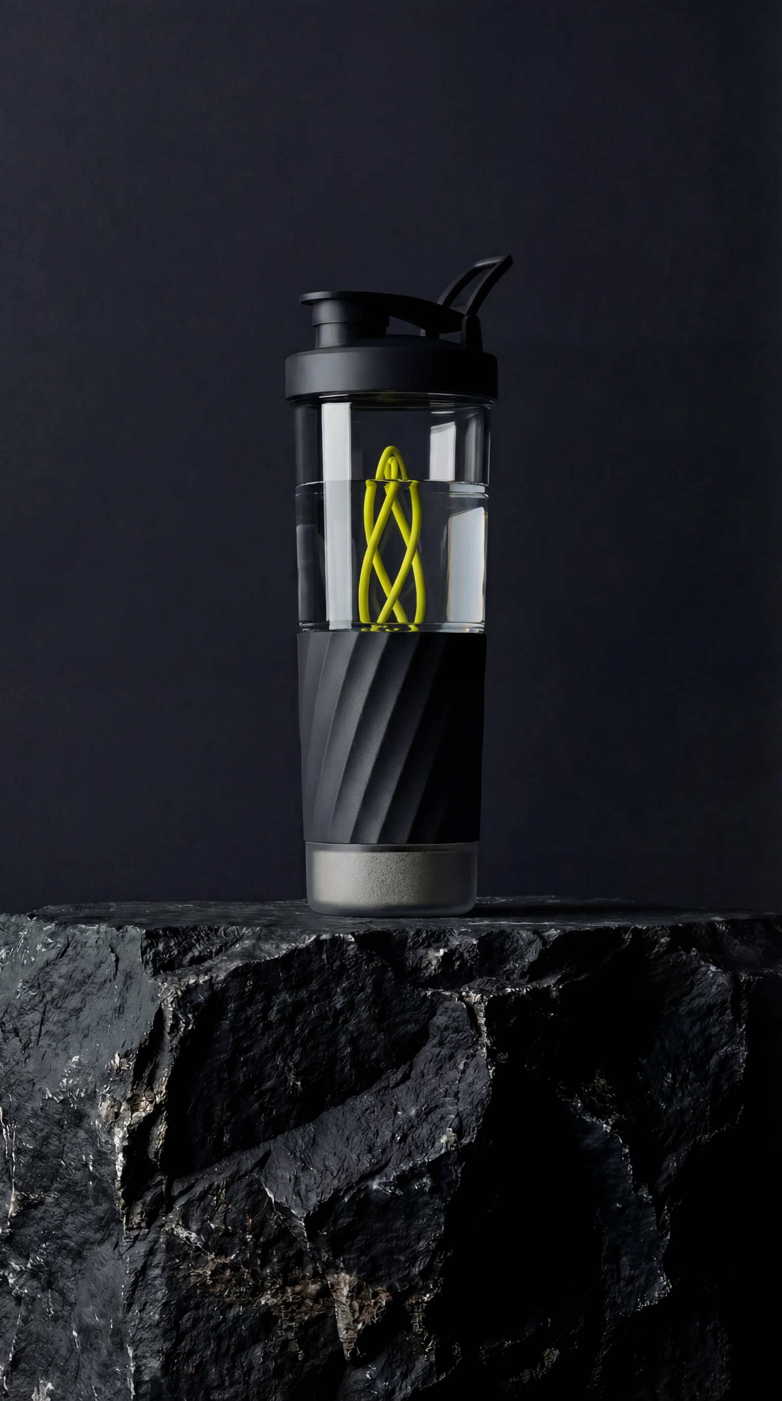 Volvi bottle on a stone plinth